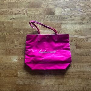 Kate Spade New York Pink Bridesmaid Tote Hand Shoulder Bag Wedding Bon Shopper